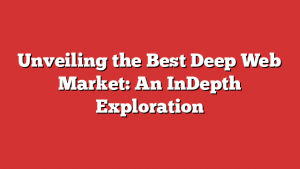 deep web marketplaces reddit
